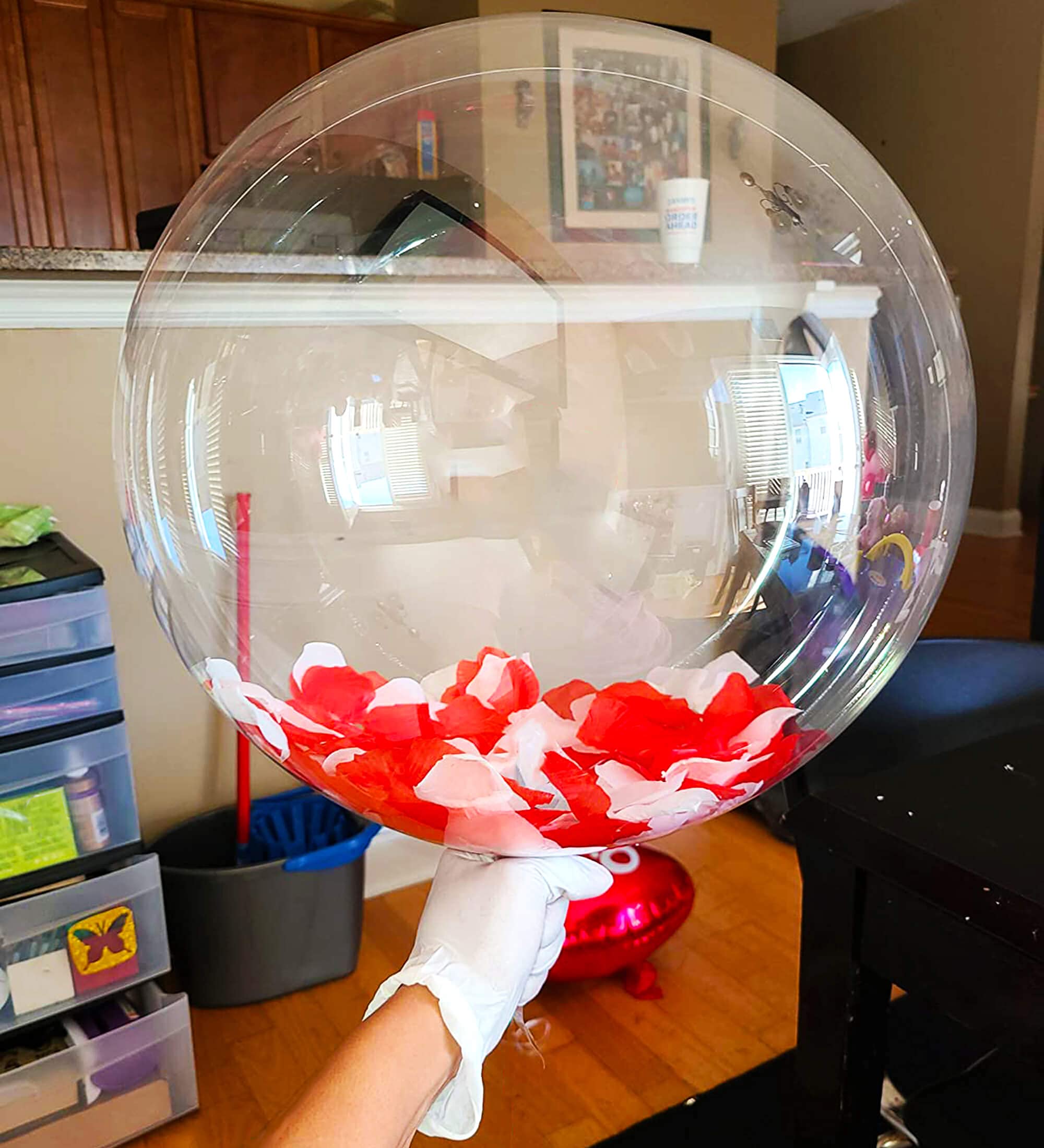 Aredpoook clear bubble balloon set of 10pcs for DIY confetti or LED accents