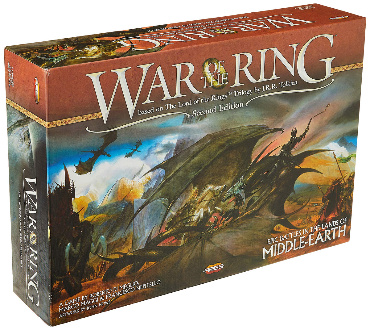 Ares Games War of the Ring 2nd Edition game board laid out for immersive battles