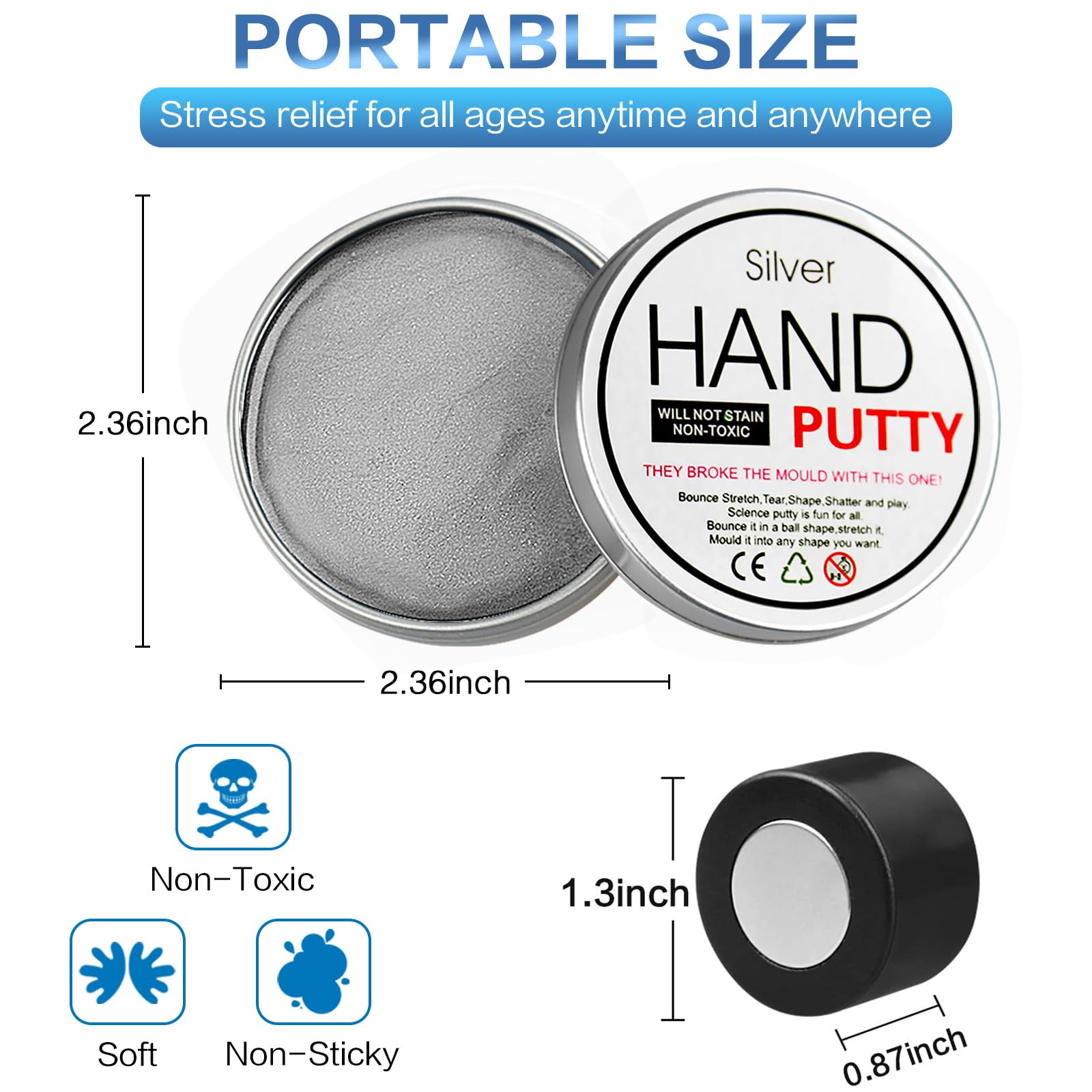 Arfun magnetic slime putty adult relaxation moment emphasizing calm, focused use.