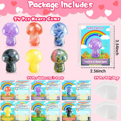 Arfun mushroom-shaped-gem-stones provide tactile learning and colorful variety.