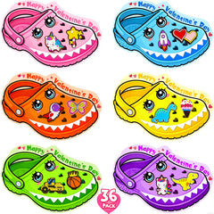 Arfun valentines cards six designs for kids, ideal for classroom exchanges.