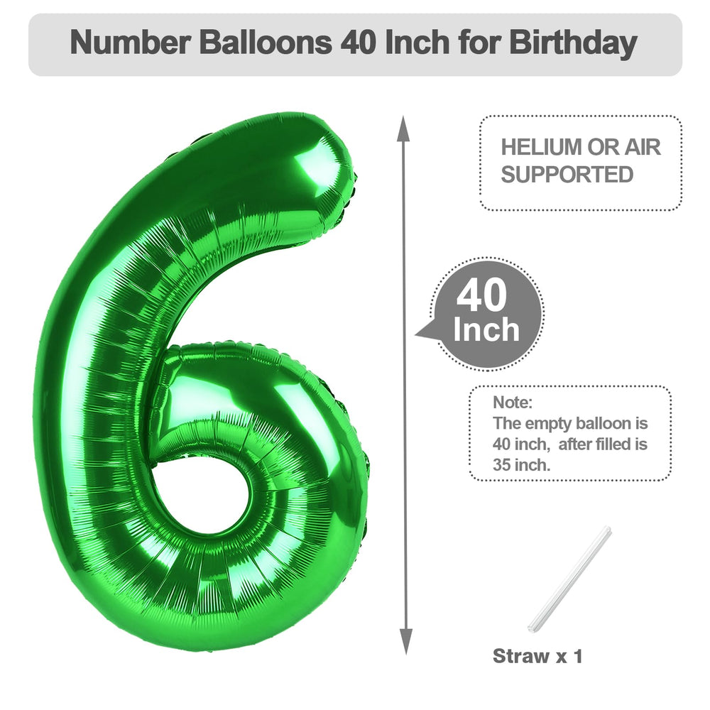 Argthjy 40-inch foil number 6 balloon in pink, creates cheerful vibes.