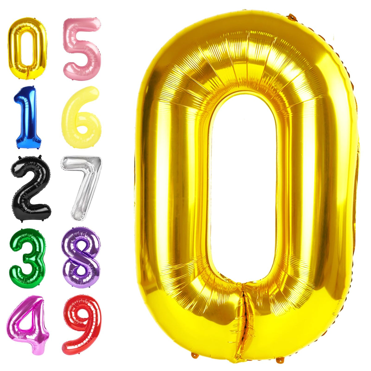Argthjy 40-inch gold foil number balloon for bold party backdrops and photo moments.