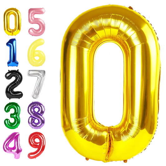 Argthjy 40-inch gold foil number balloon for bold party backdrops and photo moments.