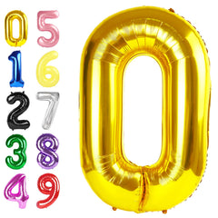 Argthjy 40-inch gold foil number balloon for bold party backdrops and photo moments.