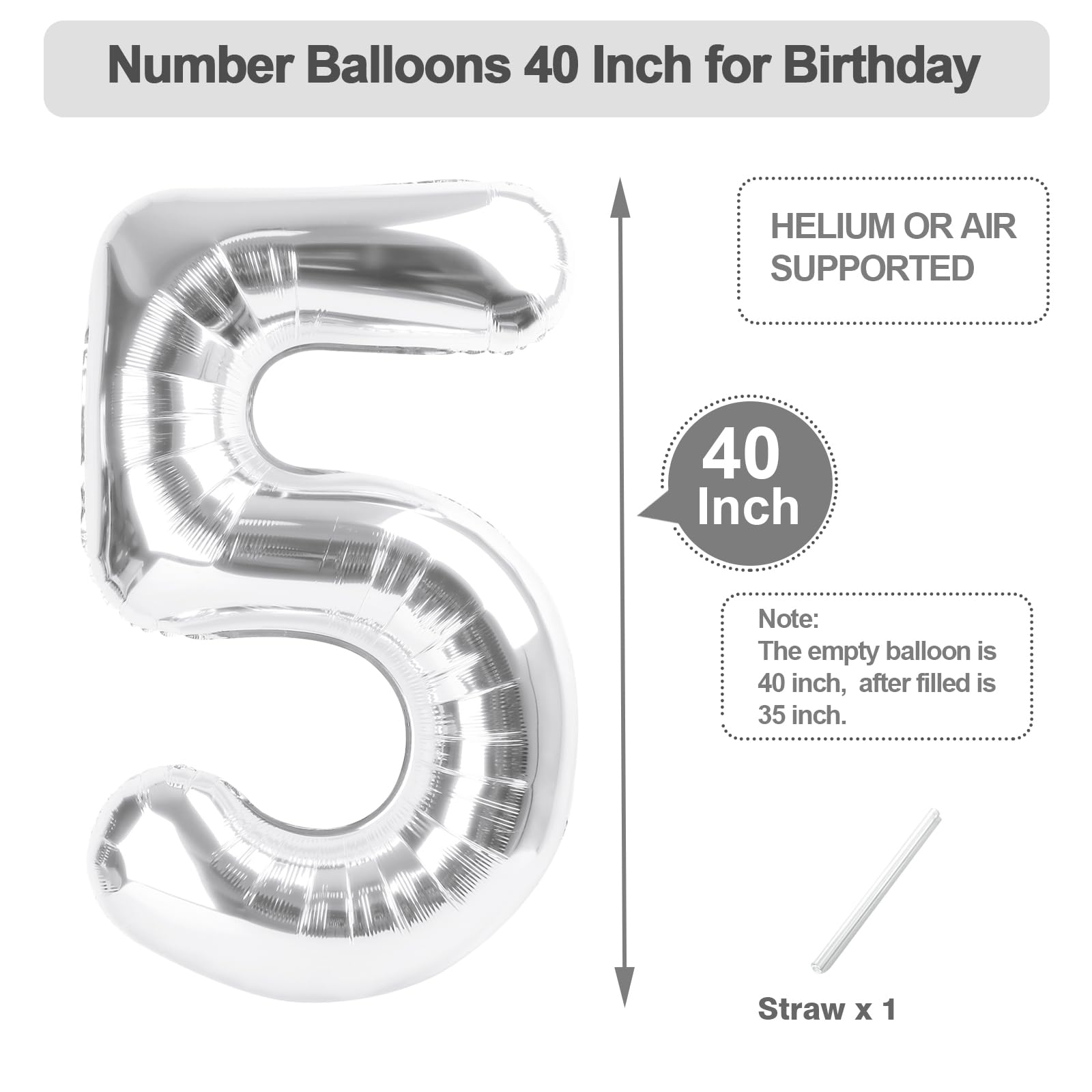Argthjy 40-inch green number balloon brings cheerful color to events