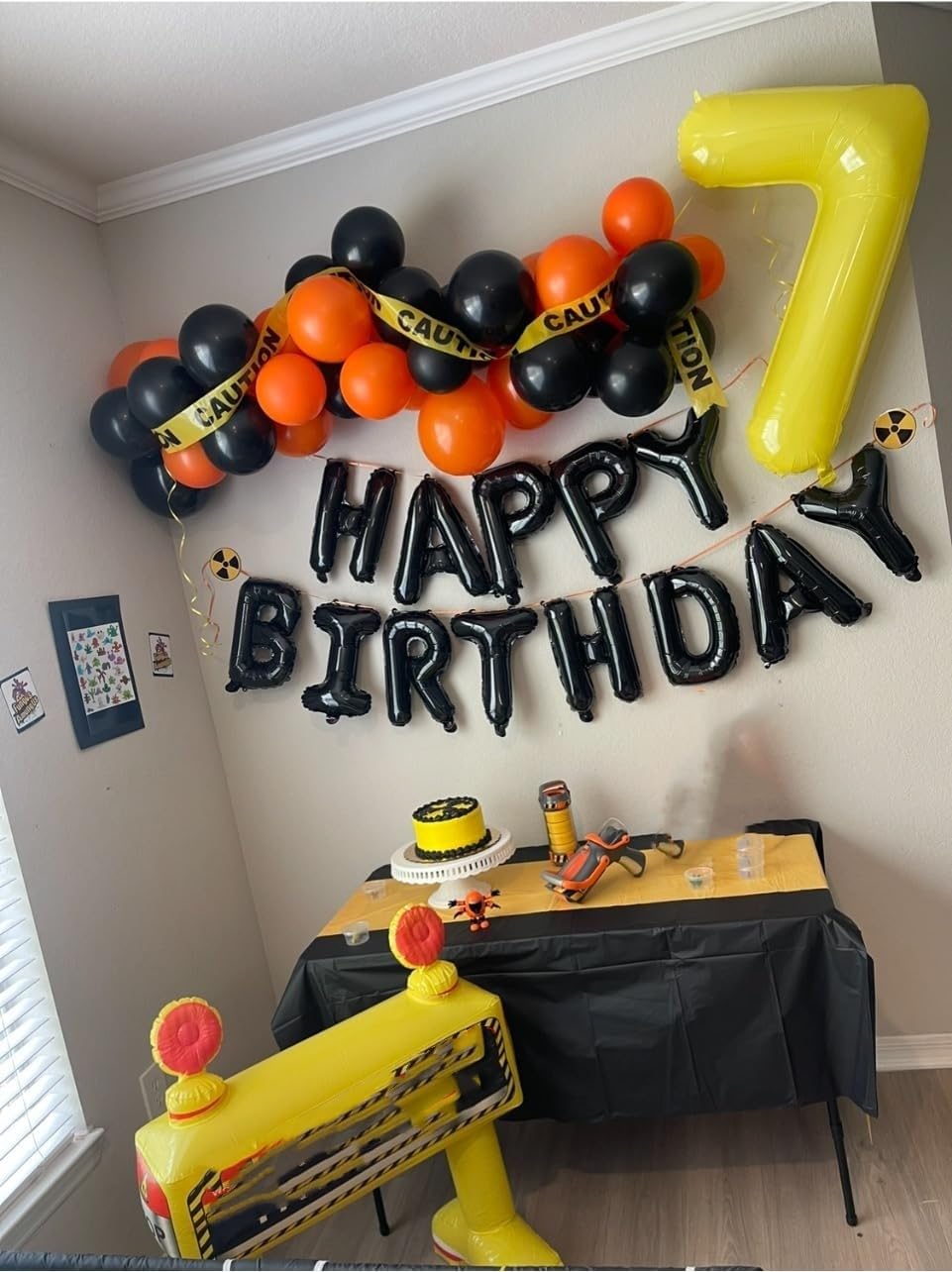 Argthjy 40-inch number balloon twenty in yellow, creates a bold backdrop for celebrations
