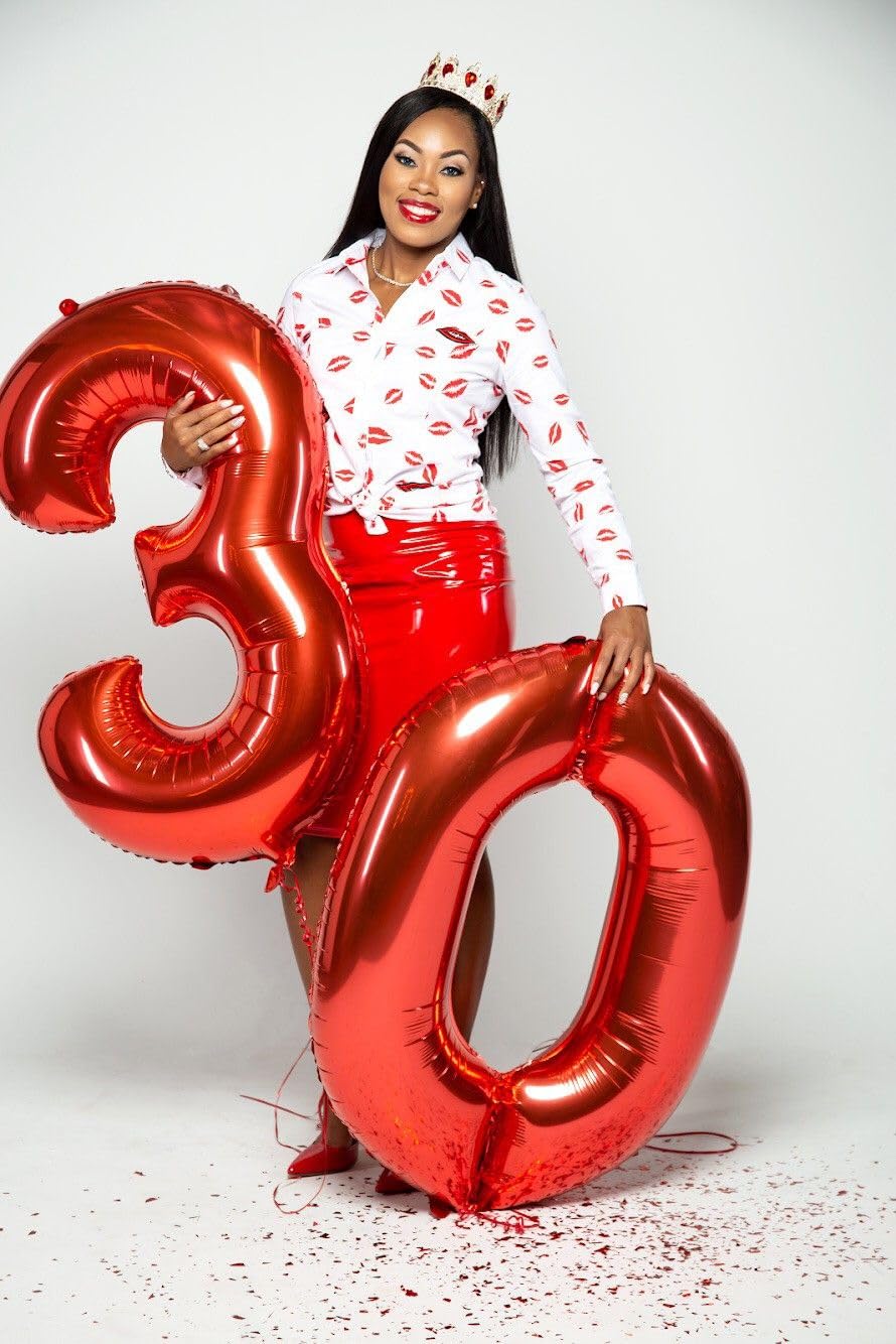 Argthjy 40-inch foil balloon with straw included for quick setup.