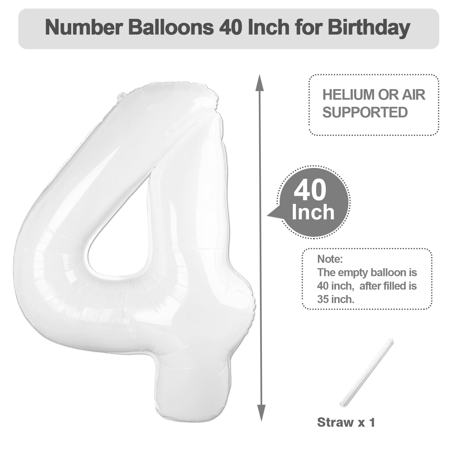 Argthjy 40-inch green foil number balloon brightens events