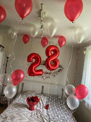 Argthjy birthday decor 40inch red foil balloon adds dramatic impact