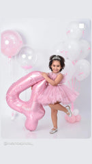 Argthjy large number 4 foil balloon adds festive focal point to celebrations.