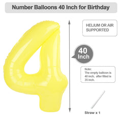 Argthjy multicolor number 4 balloon adds vibrant color to celebrations.