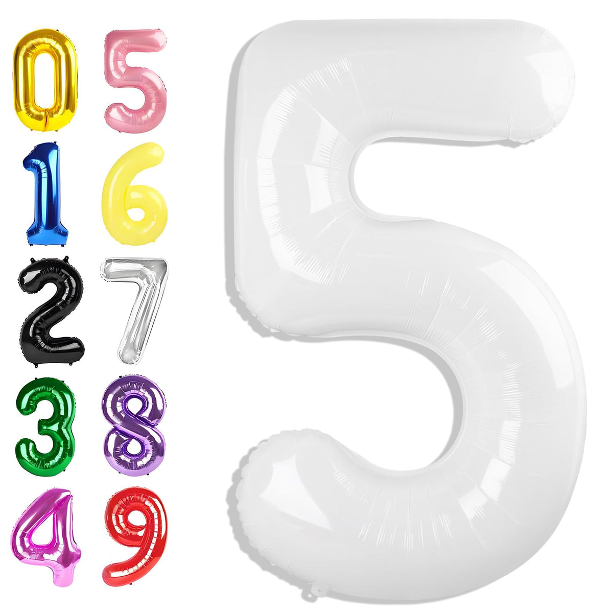 Argthjy number 5 40 inch foil balloon centerpiece for 5th birthday celebrations