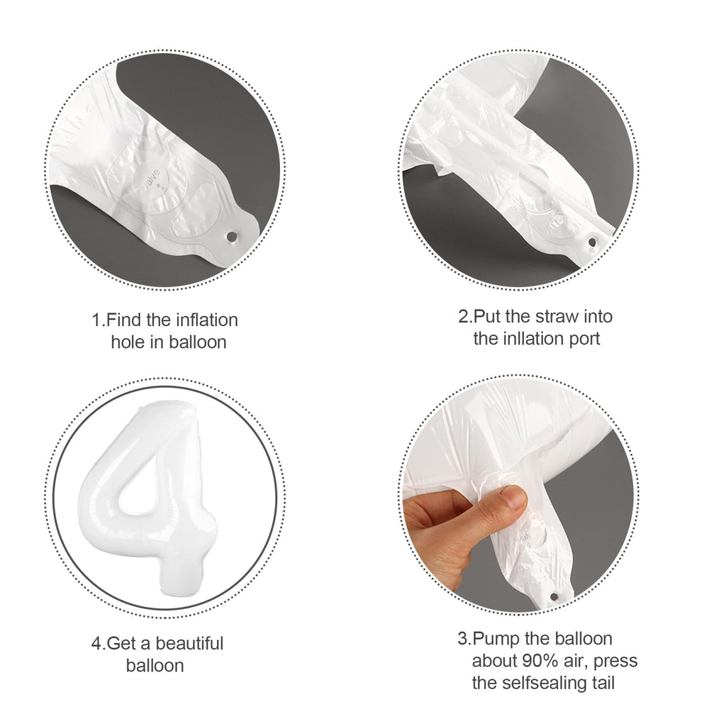 Argthjy number 5 cream white foil balloon offers elegant touch for weddings