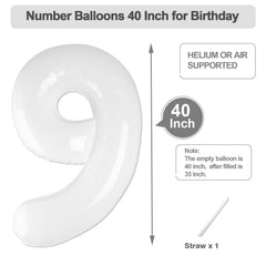 Argthjy number-9 green foil balloon complements festive decor and scenes
