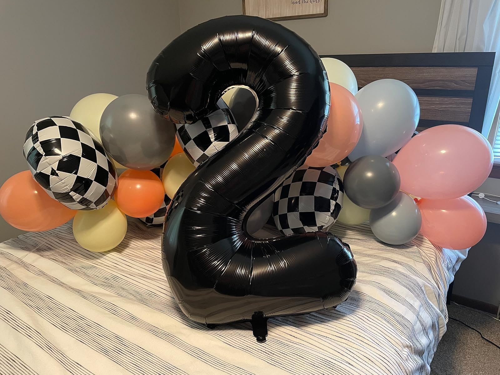 Argthjy photo backdrop balloon number perfect for memorable shots.