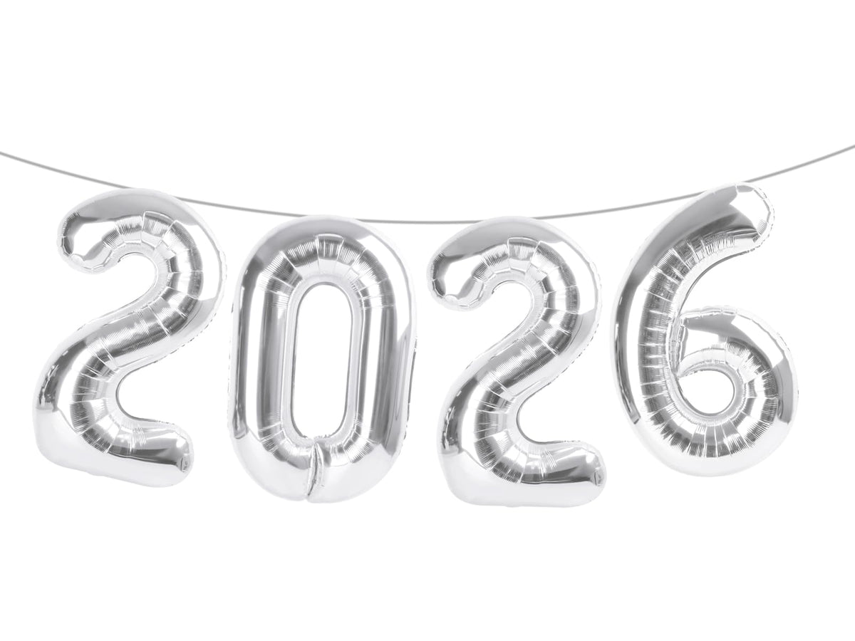 Argthjy Silver 2026 22-number balloon, bold 40-inch foil for eye-catching backdrops.