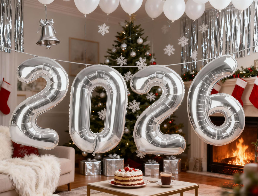 Argthjy Silver 2026 22-number balloon, 40-inch foil shines in photos and celebrations.