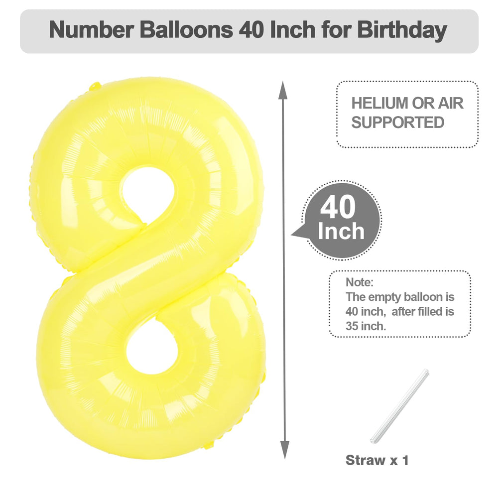 Argthjy yellow foil numbers balloon ideal for weddings and anniversaries
