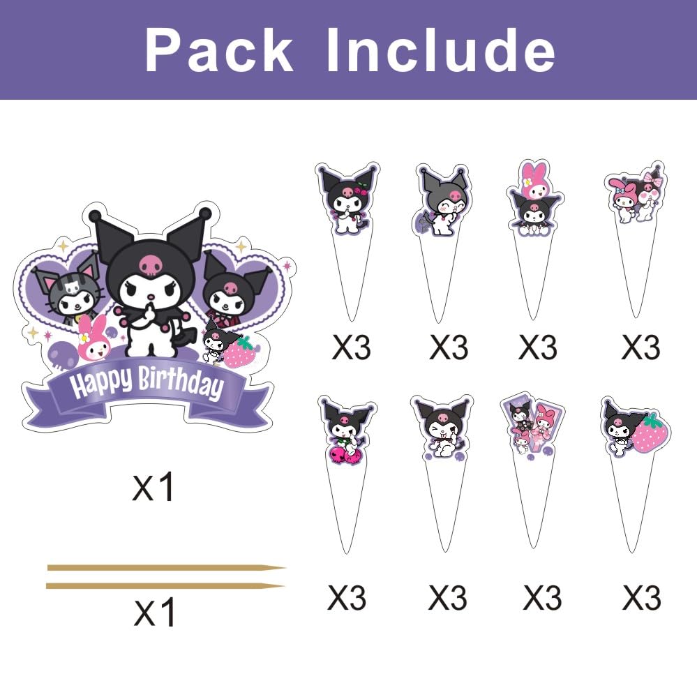 ARHAVI 24 cupcake toppers pack with clear printing enhances treats' appeal