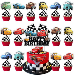 ARHAVI Cars cake topper set decorates a birthday cake with style