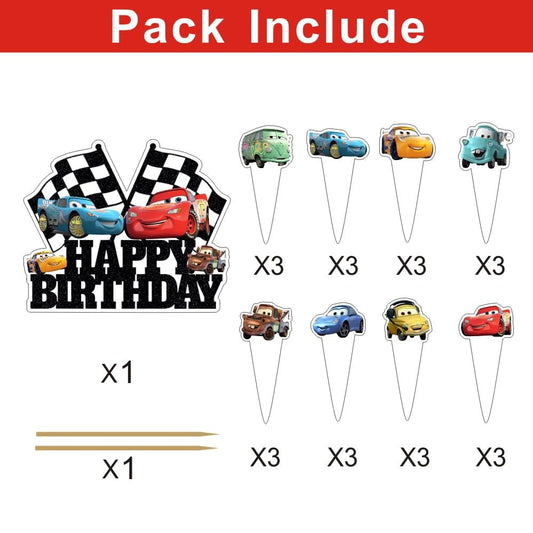 ARHAVI Cars cupcake toppers decorate cupcakes for a fun party