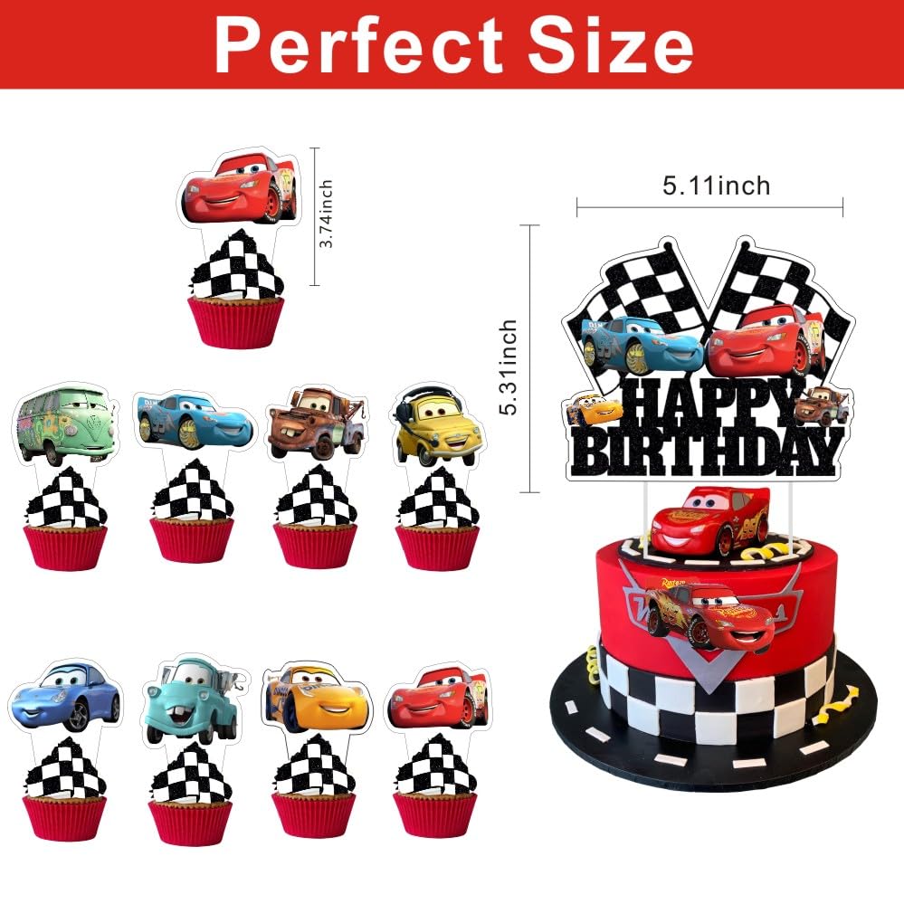 ARHAVI Cars toppers on sticks for easy treats decoration