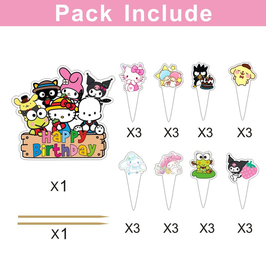 ARHAVI cupcake toppers provide vibrant two-sided designs for treats.