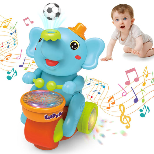 ARHEQI baby elephant toy with lights and sounds enhances sensory play