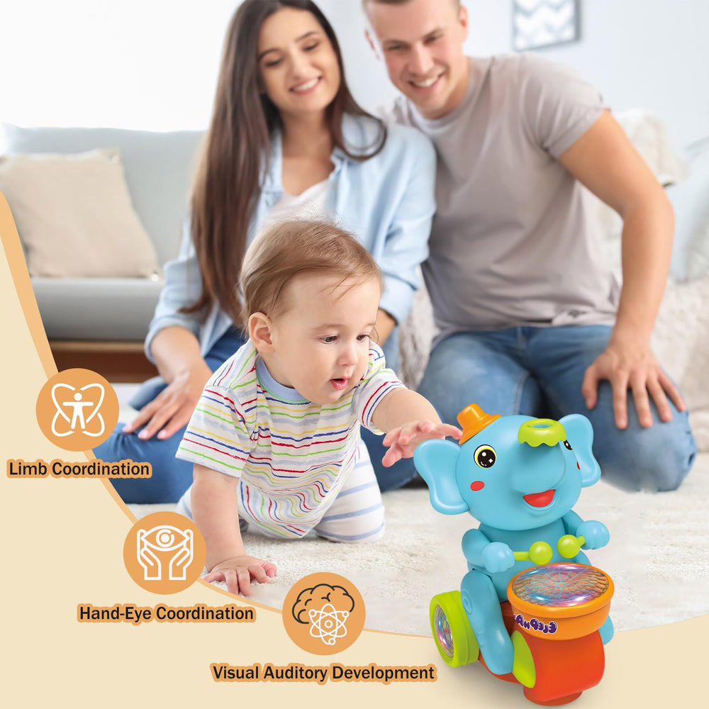 ARHEQI elephant toy drum beat excites hearing and attention