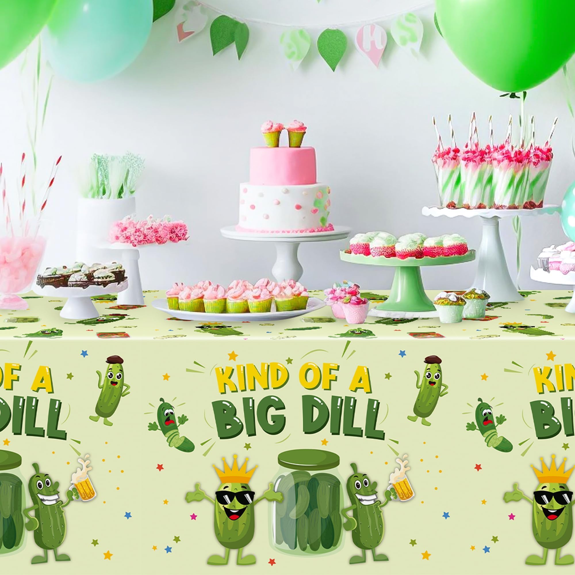 ArianQicult cucumber themed tablecloth adds birthday decor charm