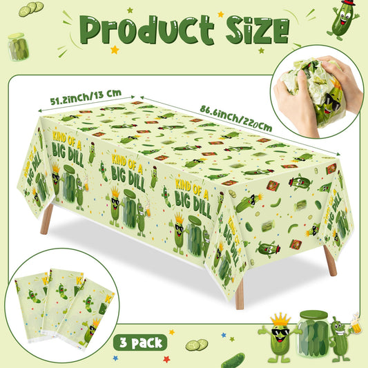 ArianQicult cucumber themed disposable tablecloth shows tear resistance for events