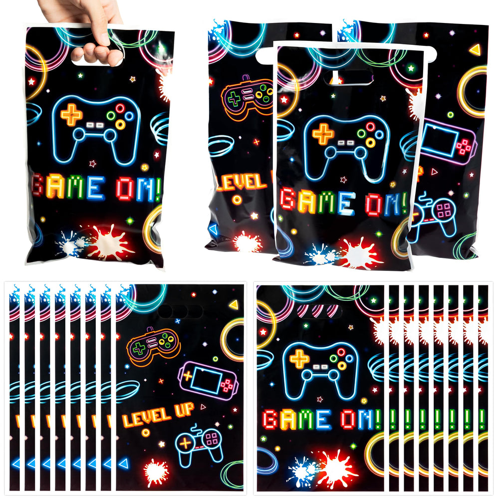 ArianQicult video game bags neon front pattern for vibrant party decor.