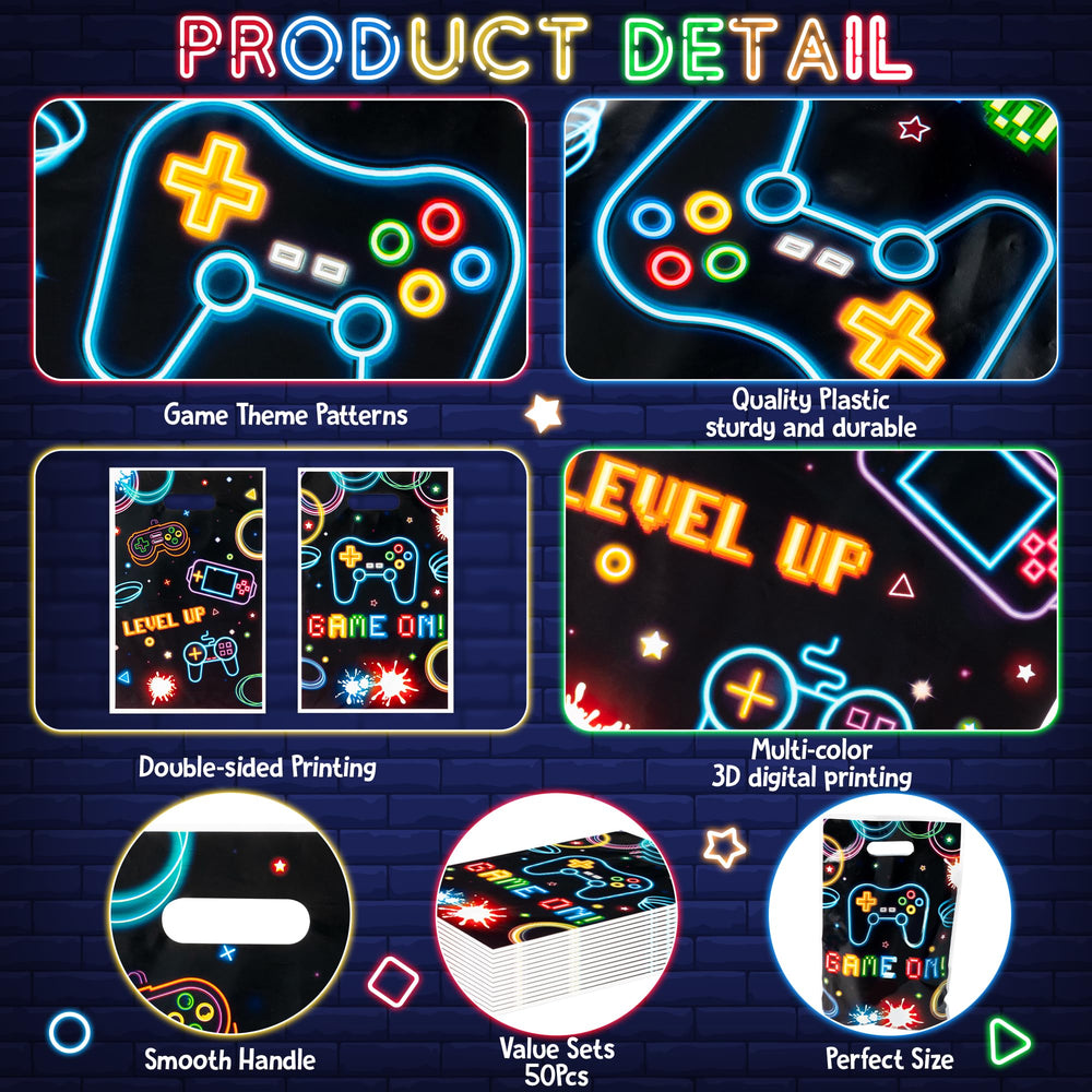ArianQicult video game bags size 6.42x10.08 inches suitable for favors.