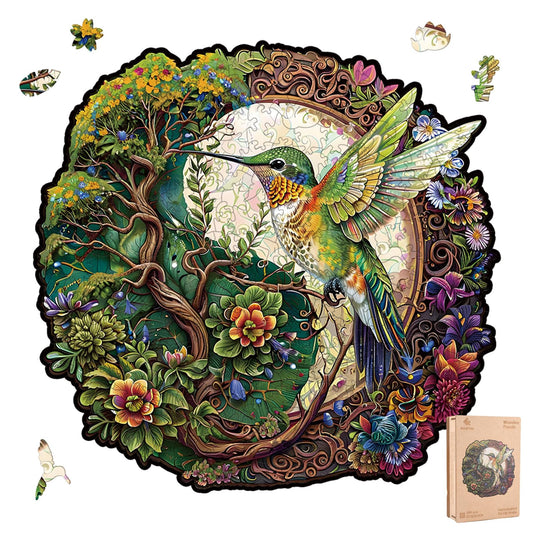 AriaPrec wooden puzzle with hummingbird tai chi design for calm focus and satisfying assembly