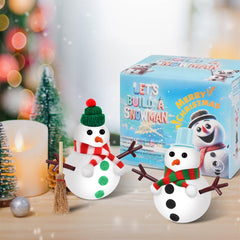 Ariepoue kids crafting session with snowman kit boosts creativity.