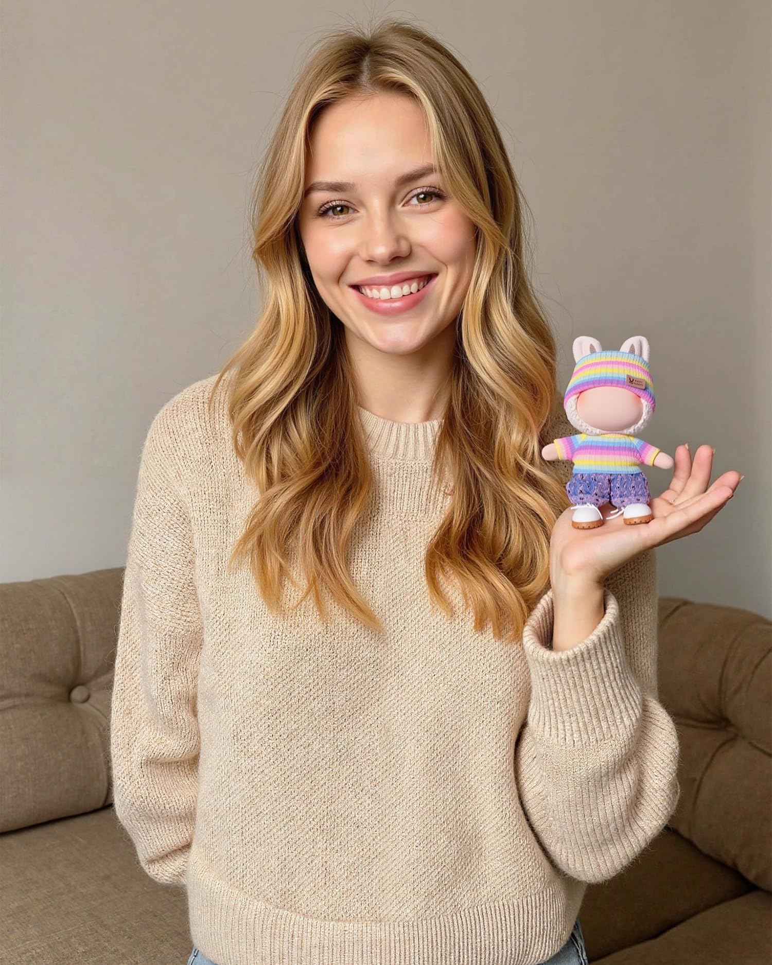 Ariker Rainbow doll outfit-display, complete set ready for shelf or play.
