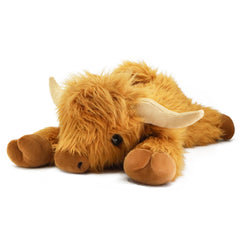 ARING PLUSH Highland Cow plush with lifelike features for cozy play and comforting hugs.