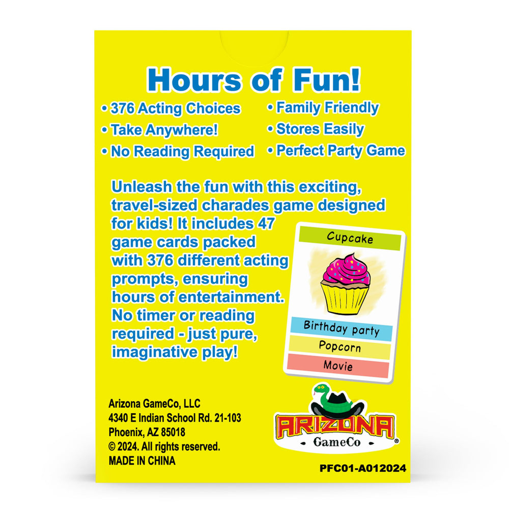 Family game night with Pocket Fun Charades, ideal for birthdays and gatherings.