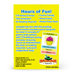 Family game night with Pocket Fun Charades, ideal for birthdays and gatherings.
