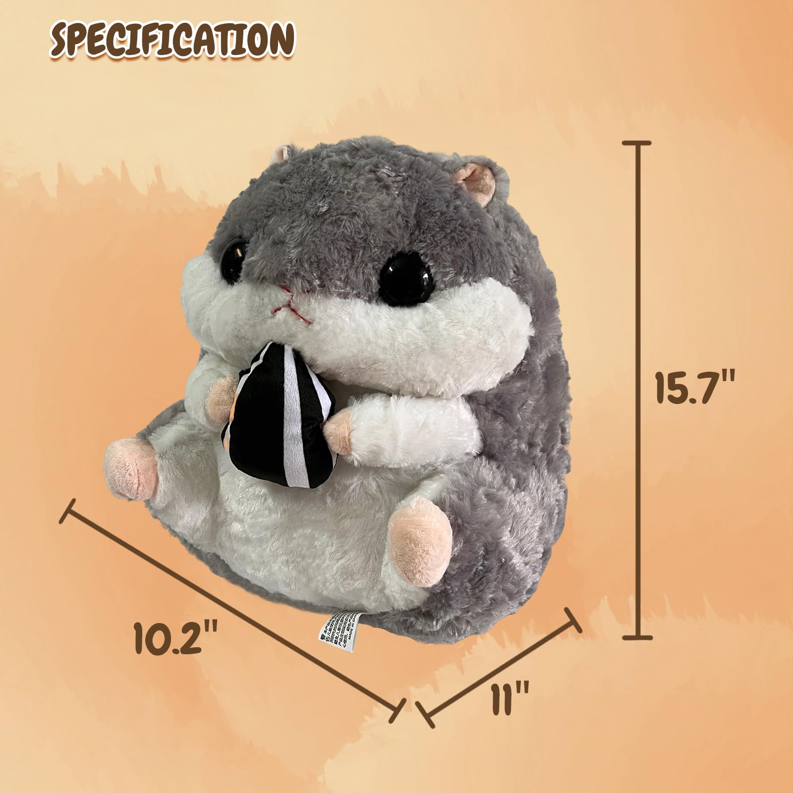 Arkdorz hamster plush in bedtime cuddle setup for nightly comfort