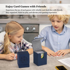 Arkeiliy blue deck box makes a gift-ready storage solution.