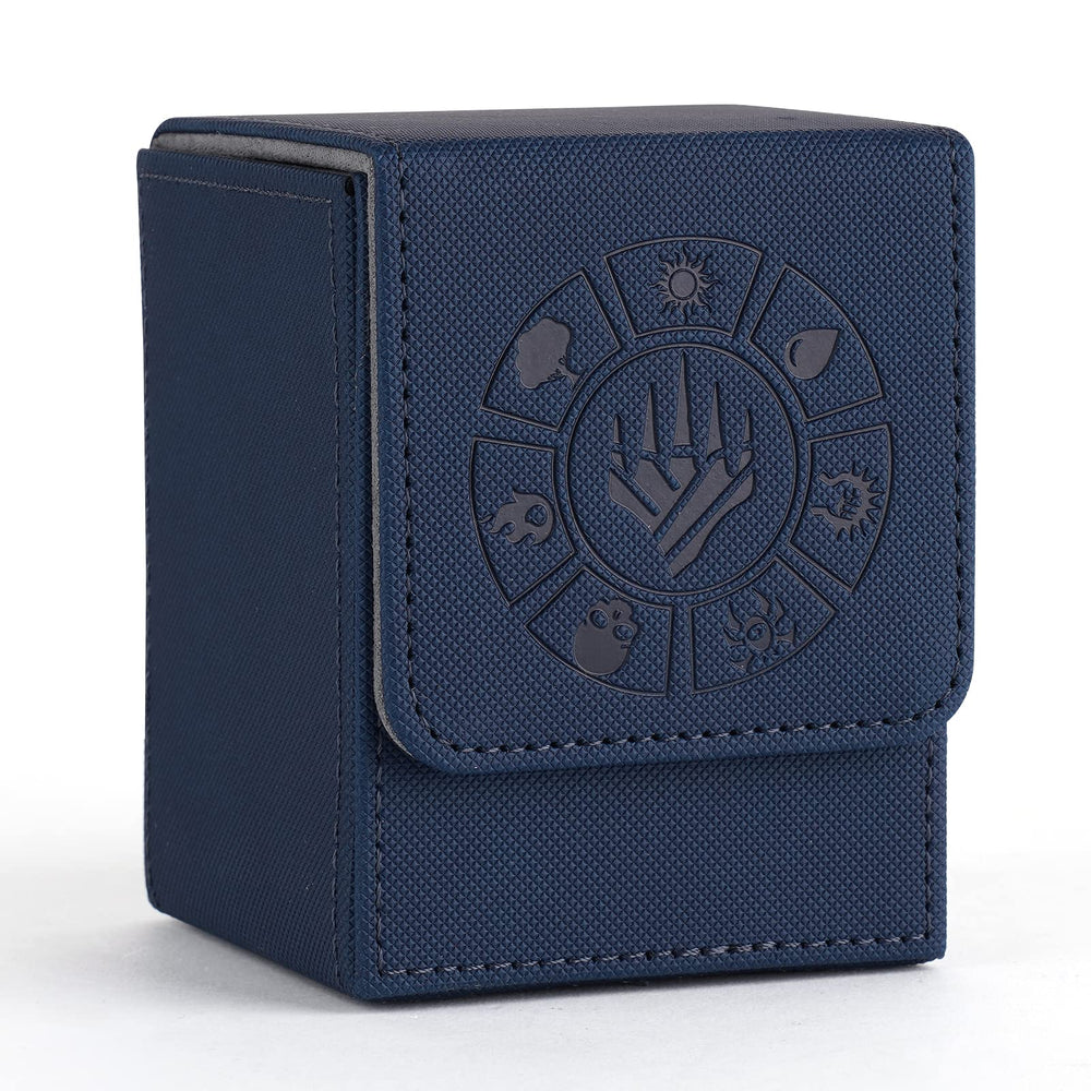 Arkeiliy blue deck box with magnetic buckle for secure travel.