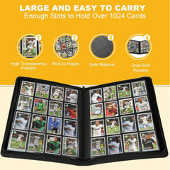 Arkeiliy card binder supports MTG, TCG, and sports cards storage.