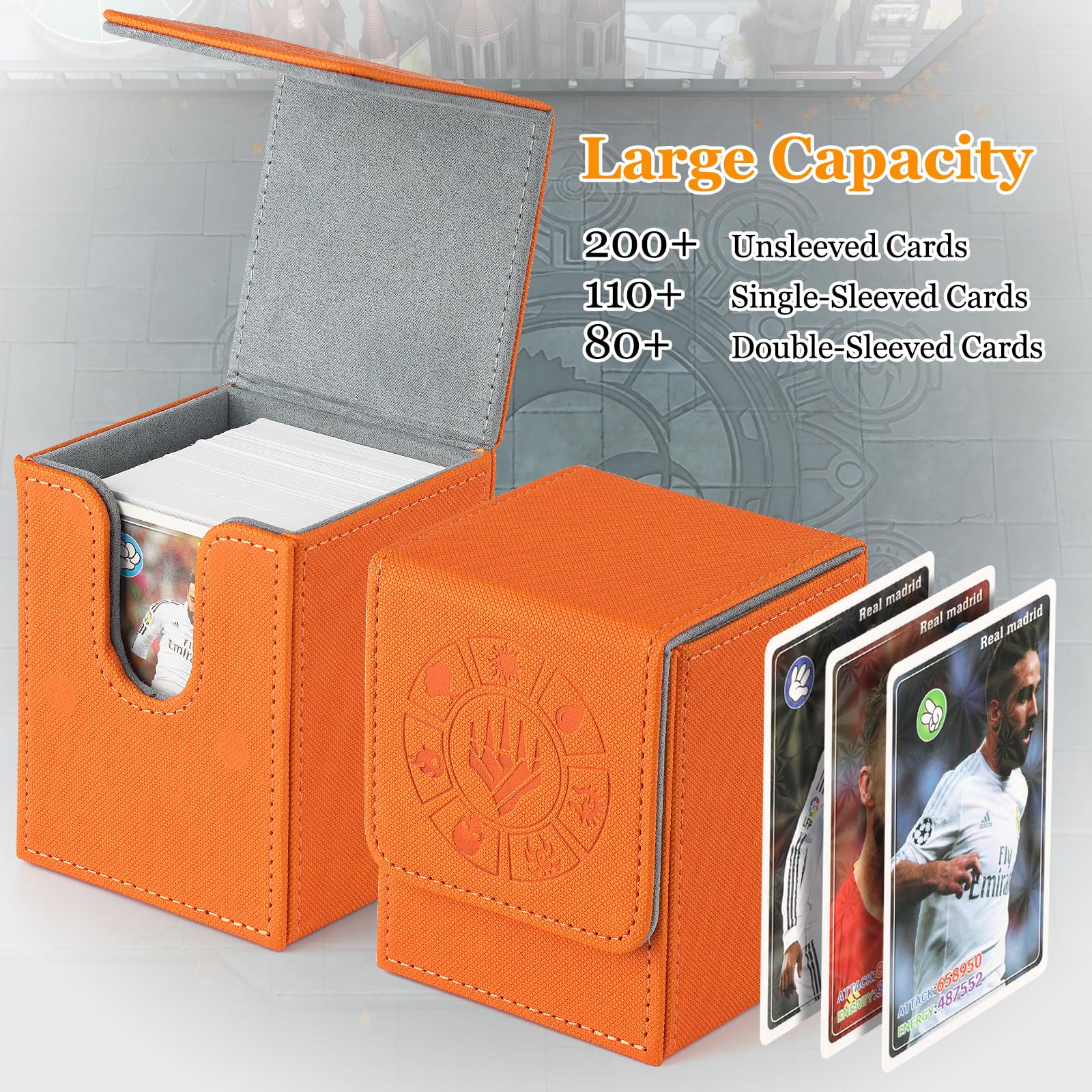 Arkeiliy Card Deck Box interior organization keeps 110+ cards neatly ready