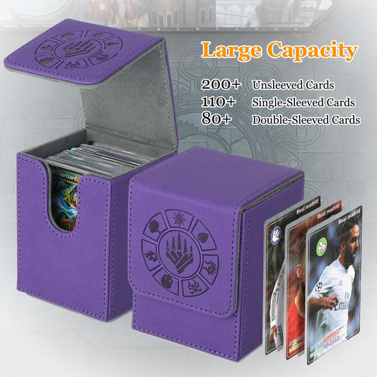Arkeiliy purple deck box magnetic buckle showing secure closure