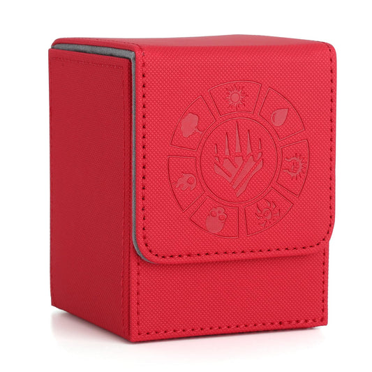 Arkeiliy card deck box red exterior protects cards with stylish durability