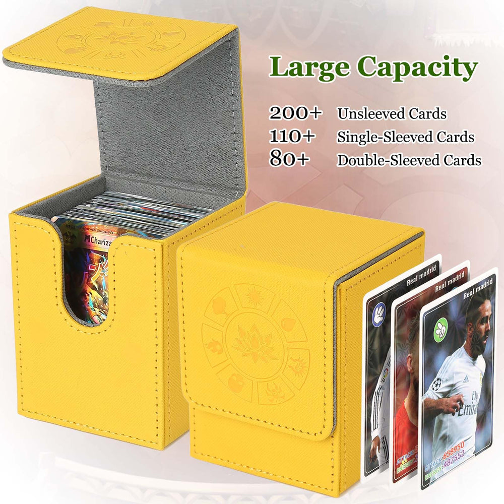 Arkeiliy deck box leather with magnetic buckle secures cards during transport