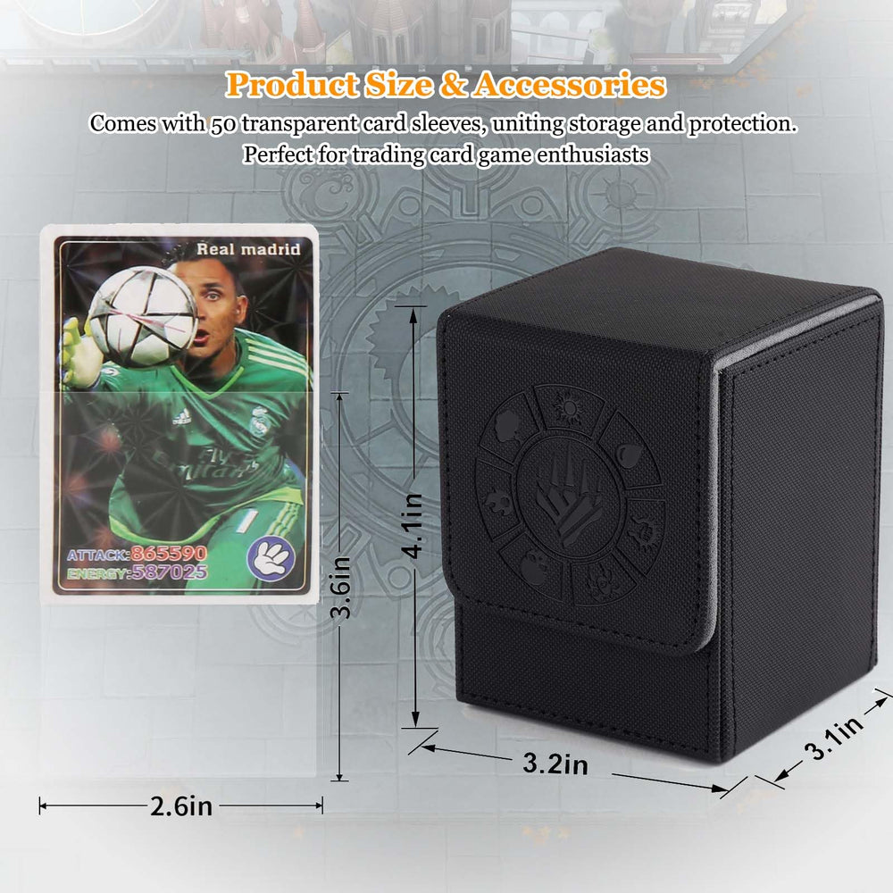 Arkeiliy deck box with 50-card sleeves included for immediate protection