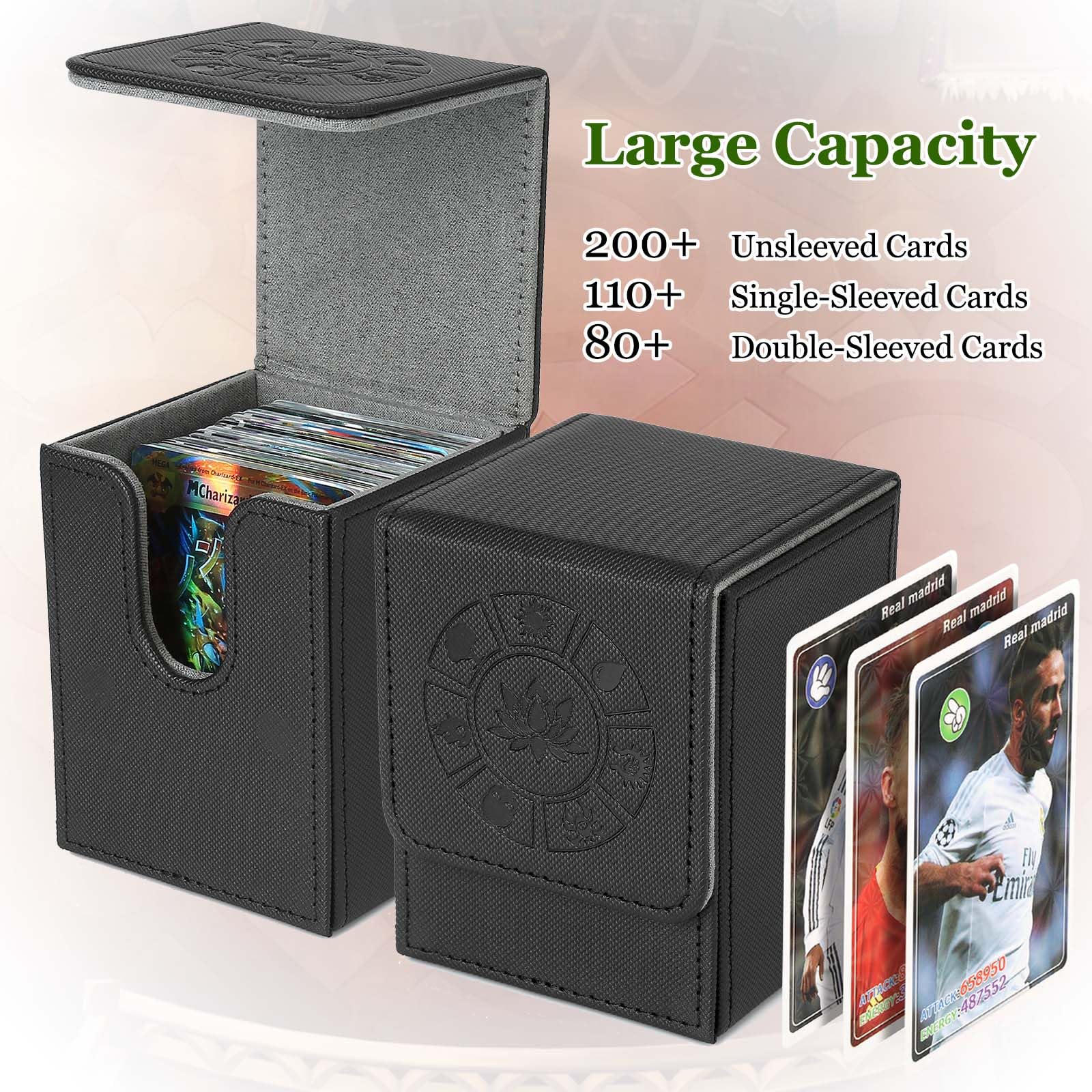 Arkeiliy MTG deck box lid open reveals organized interior for quick access.